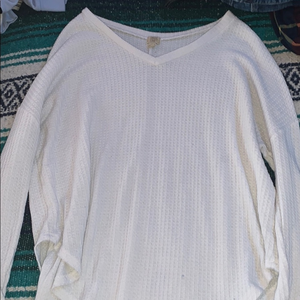 White sheer sweater